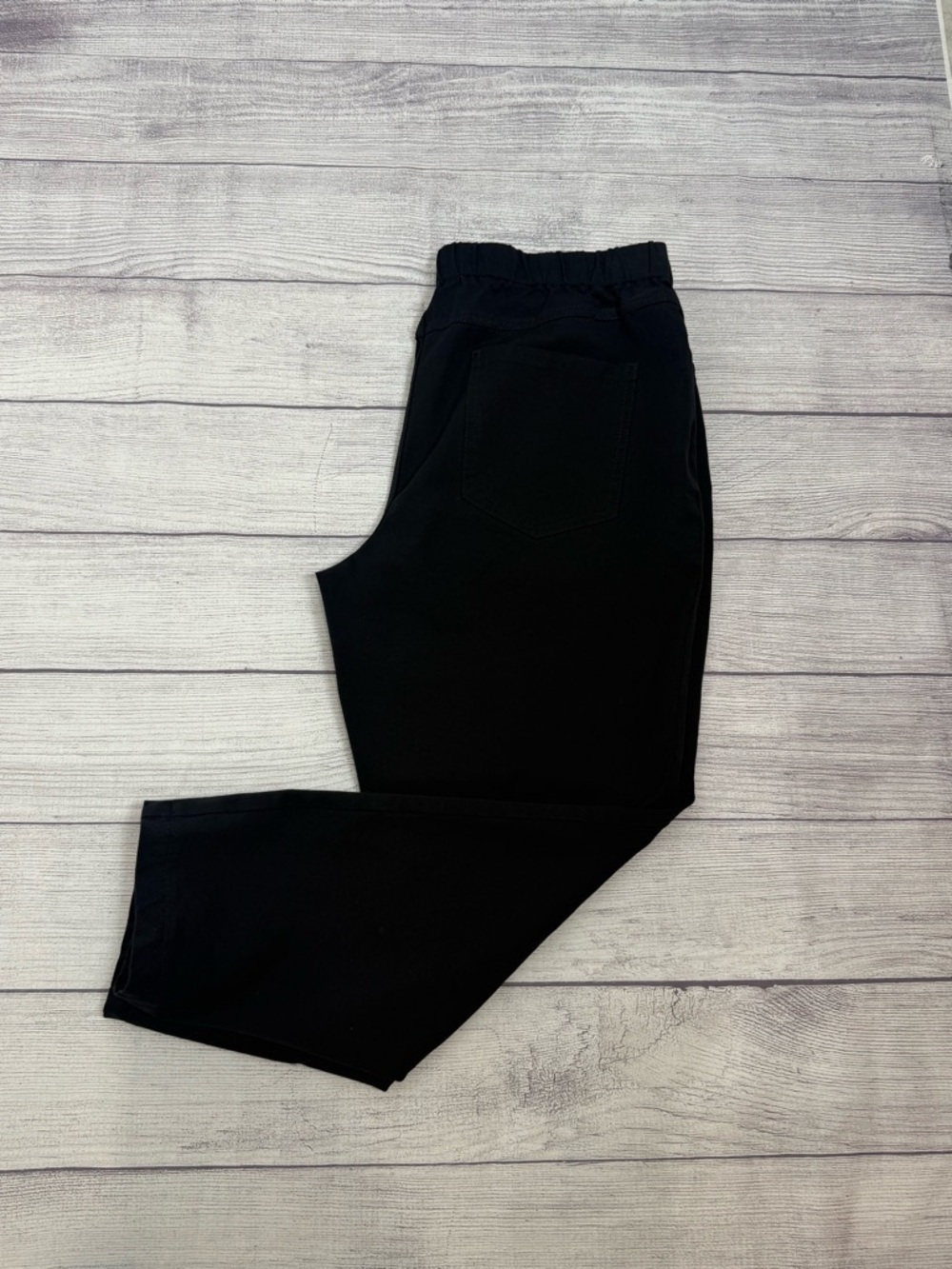 Isaac Mizrahi Live Black Pants Elastic Waist Stretch Ankle Size 14P Petite - Picture 6 of 11